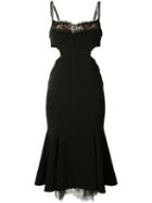 Marchesa - Lace Cut Out Dress - Women - Silk/polyester - 6, Black, Silk/polyester