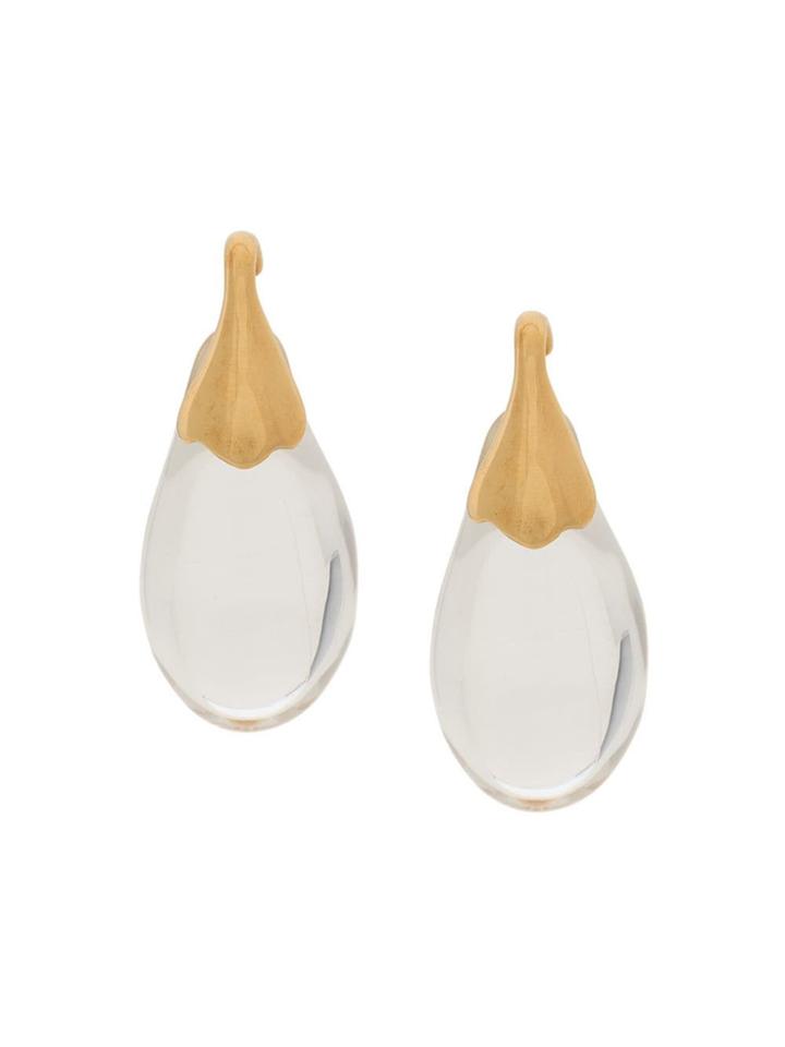 Ambush Tear-shaped Drop Earrings - White