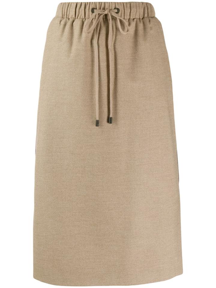 Peserico Drawstring Straight Skirt - Neutrals