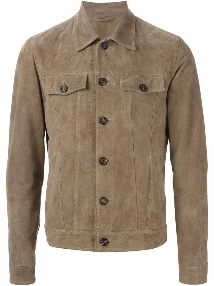Eleventy Patch Pocket Jacket, Men's, Size: 58, Nude/neutrals, Suede