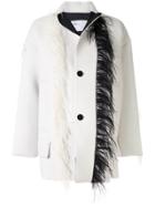 Toga Feather Trim Jacket - White