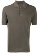 Ermenegildo Zegna Logo Embroidered Polo Shirt - Grey