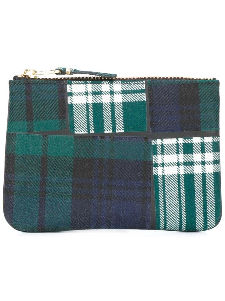 Comme Des Garçons Wallet Tartan Coin Purse - Green