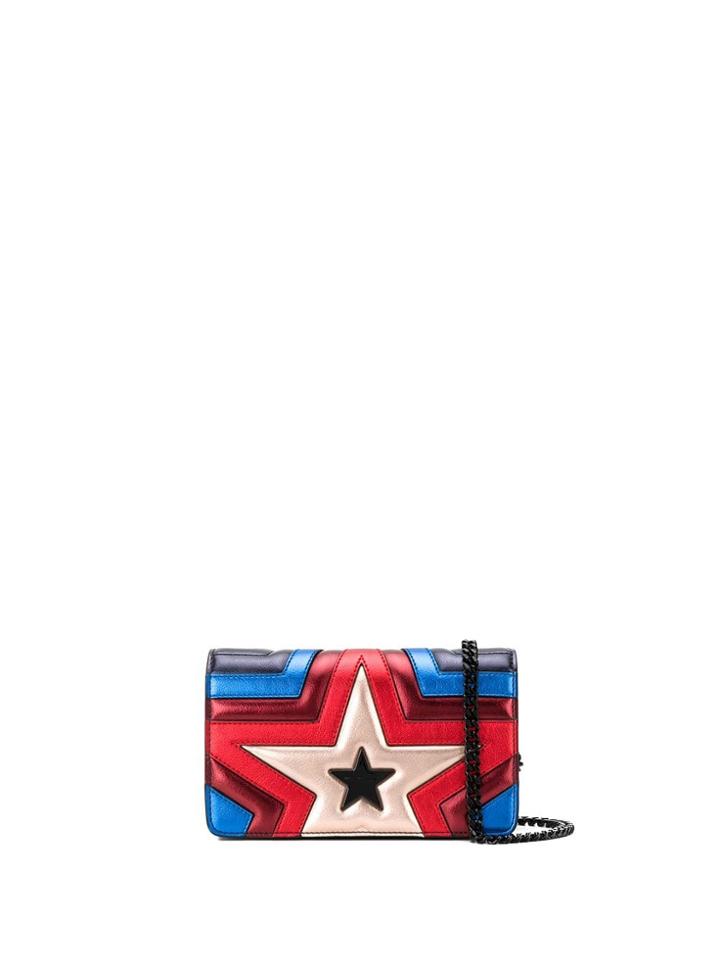 Stella Mccartney Metallic Star Shoulder Bag - Blue