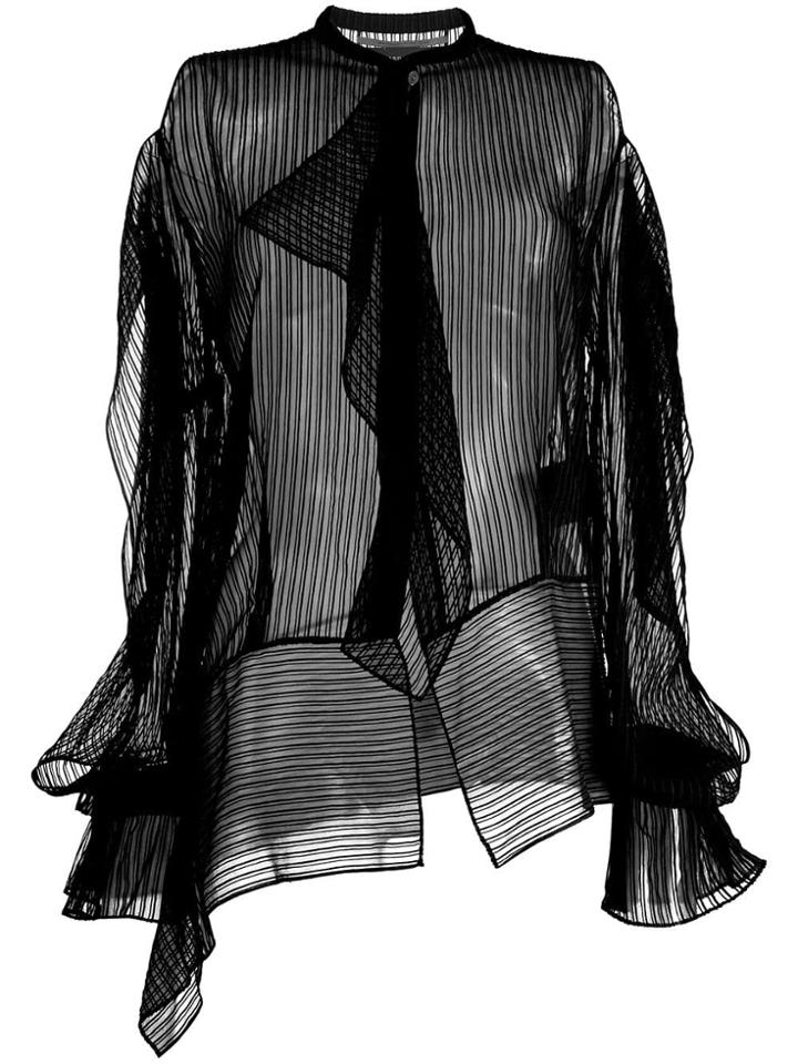 Roland Mouret Frilled Longsleeved Blouse - Black