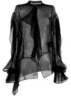 Roland Mouret Frilled Longsleeved Blouse - Black
