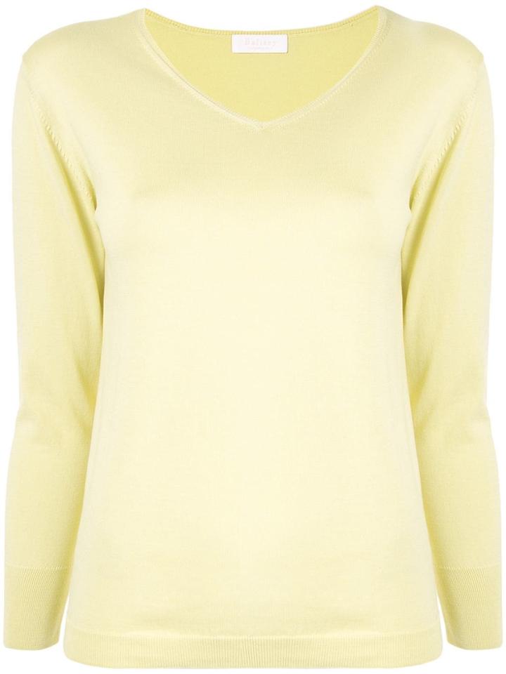 Ballsey V-neck Knitted Top - Yellow