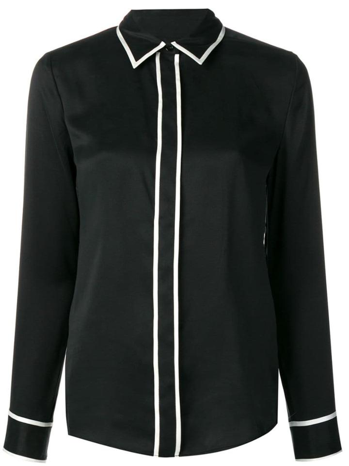 Equipment Contrast Piping Shirt - Black