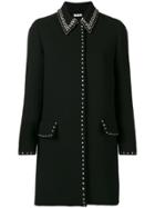 Miu Miu Crystal Embellished Coat - Black