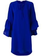 P.a.r.o.s.h. Frill Sleeve Dress - Blue