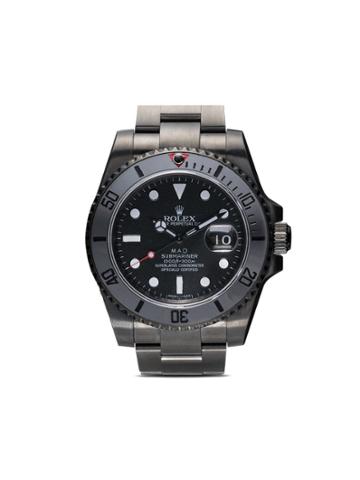 Mad Paris Black Submarine Date Rolex Stainless Steel Watch