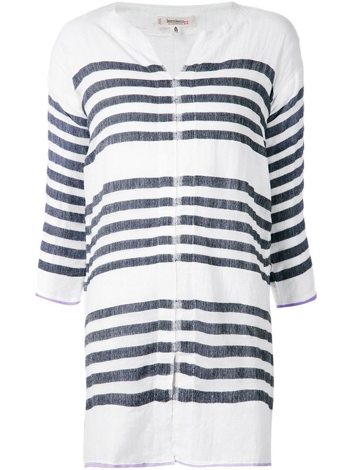Lemlem 'zare' Striped Kaftan, Women's, Size: Xs, White, Cotton/acrylic