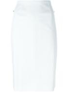 Fay Hook Detail Skirt, Women's, Size: 44, White, Cotton/spandex/elastane