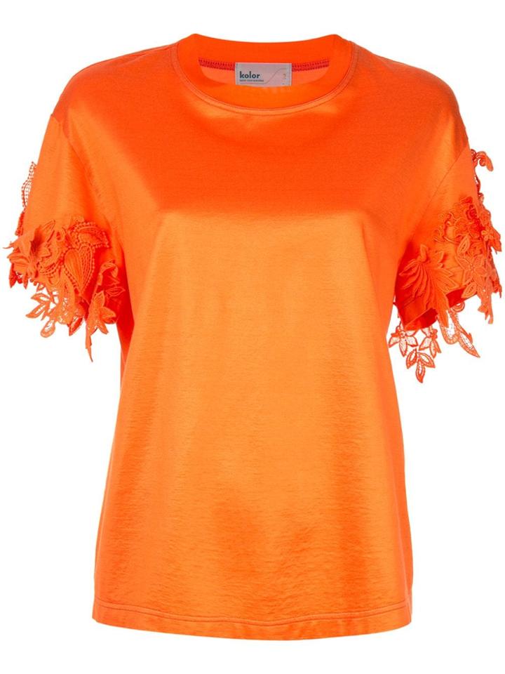 Kolor Embroidered T-shirt - Orange