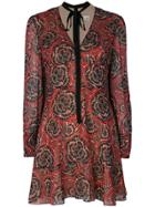 Red Valentino Psychedelic Print Dress - Black