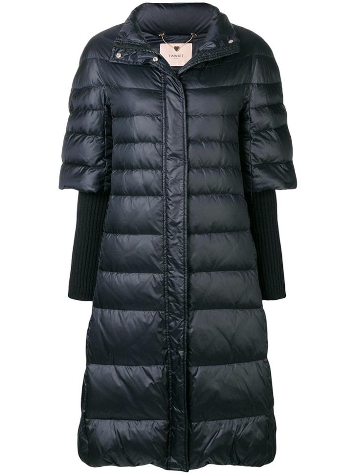 Twin-set Long Padded Coat - Black