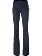 Moncler Bell Bottom Trousers, Women's, Size: 40, Blue, Cotton/spandex/elastane