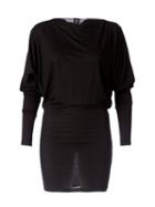 Alexandre Vauthier Draped Mini Dress, Women's, Size: 38, Black, Silk/viscose