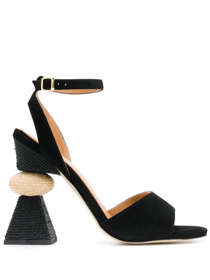Paloma Barceló Suede Sandals - Black