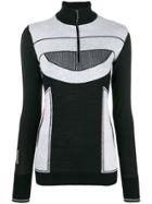Adidas By Stella Mccartney Two Tone Knit Jumper - Black