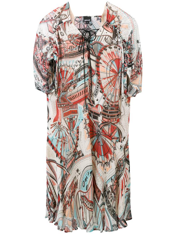 Just Cavalli - Printed Flared Dress - Women - Viscose - 40, Viscose