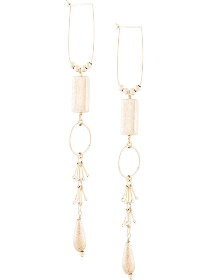 Petite Grand Long Unity Hoop Earrings - Gold
