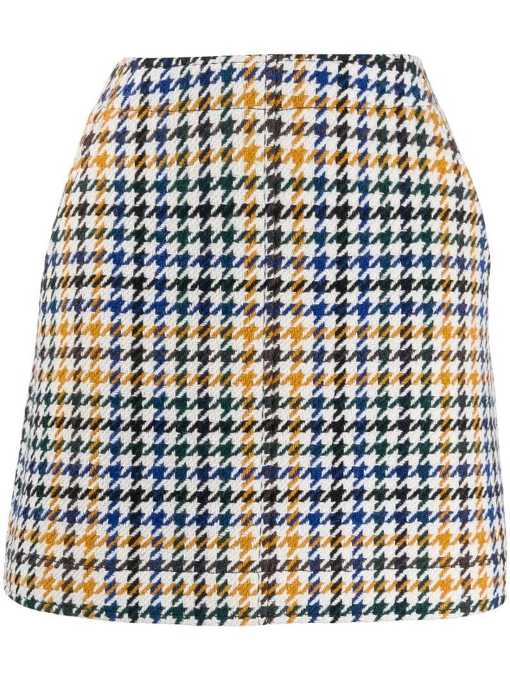 Mcq Alexander Mcqueen Check Skirt - Black