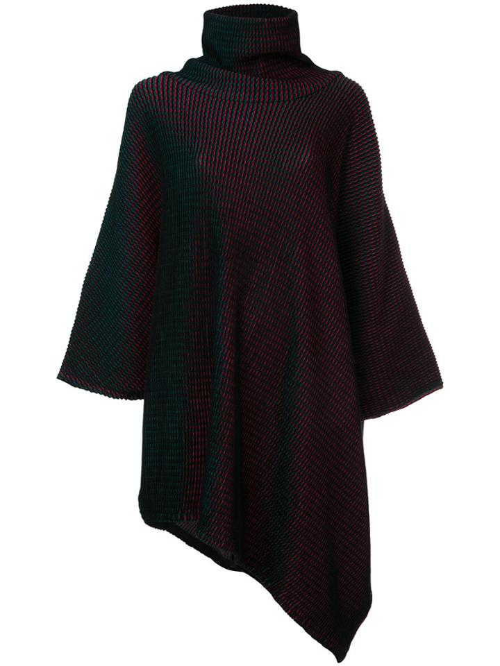 Issey Miyake Knitted Roll Neck Dress - Black