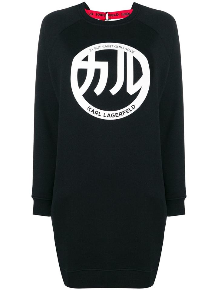 Karl Lagerfeld Japan Ribbon Back Sweater Dress - Black