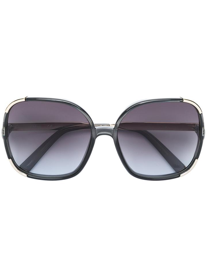 Chloe Eyewear - Nate Sunglasses - Women - Acetate/metal - 60, Grey, Acetate/metal