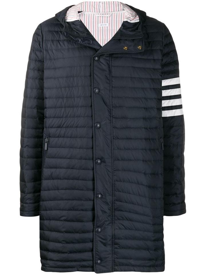 Thom Browne 4-bar Padded Coat - Blue