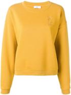 Closed Drop Shoulder Sweatshirt - Yellow