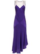 Mara Mac Long Silk Dress - Purple