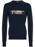 Dolce & Gabbana Crewneck Logo Sweater - Blue