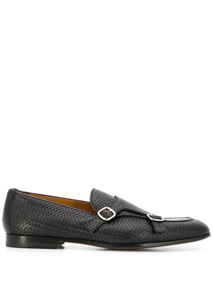 Doucal's Woven Monk Shoes - Blue