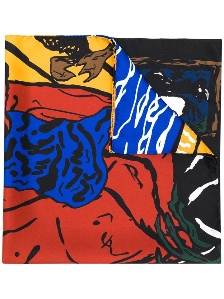 Our Legacy Abstract Print Scarf - Red