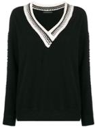 Ermanno Scervino V Neck Sweater - Black