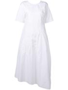 Jil Sander Shortsleeved Maxi Dress - White