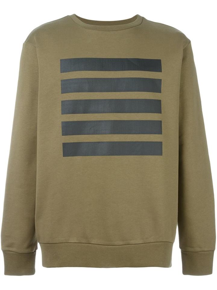 Palm Angels Stripe Print Sweatshirt