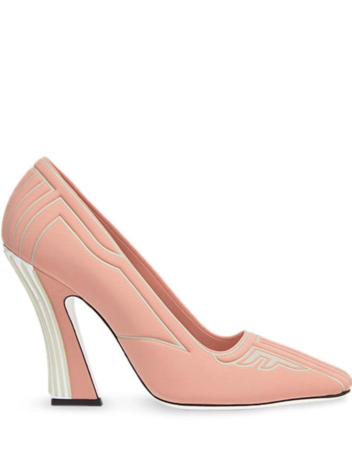 Fendi Ffreedom Square Toe Pumps - Pink