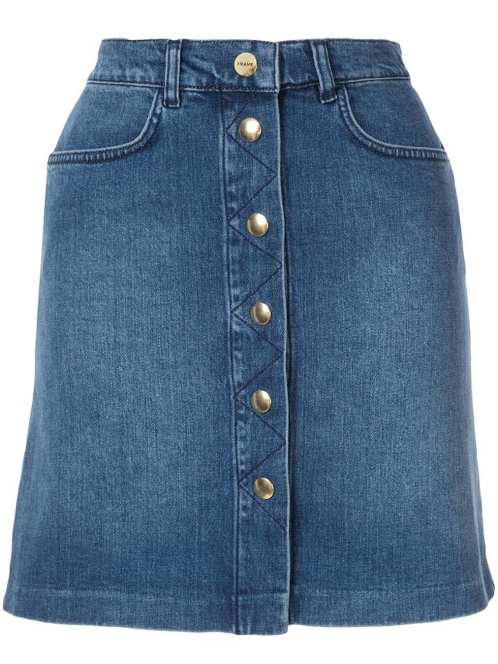 Frame Claire Denim Skirt - Blue