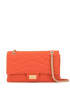 Chanel Pre-owned 2.55 Line Jumbo Xl Flap Chain Shoulder Bag - Orange