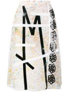 Christopher Kane Lace Embroidered Midi Skirt, Women's, Size: 40, Nude/neutrals, Nylon/viscose