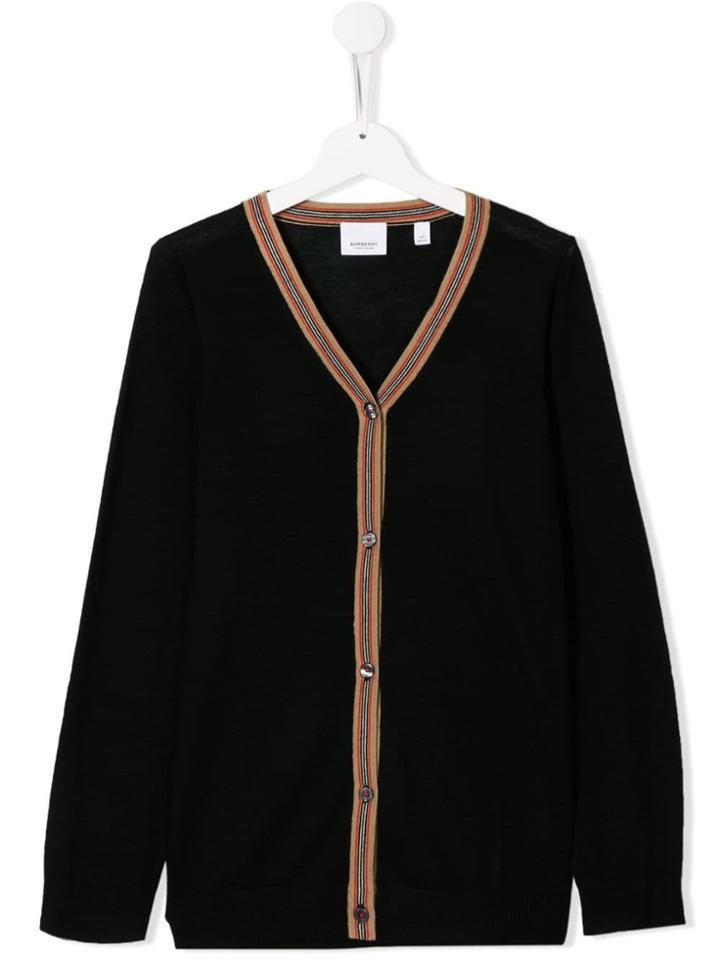 Burberry Kids Button Up Cardigan - Black