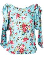 Dolce & Gabbana Shoulder Tie Top - Blue