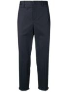 Neil Barrett Cropped Tailored Slim Trousers - Blue