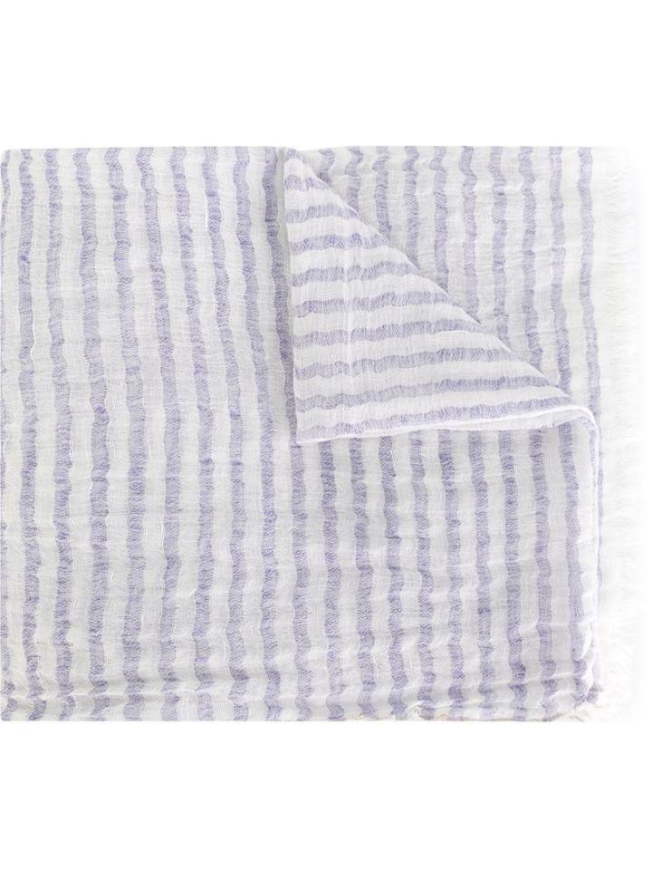 Eleventy Striped Scarf, Men's, Pink/purple, Silk/linen/flax/cashmere/wool