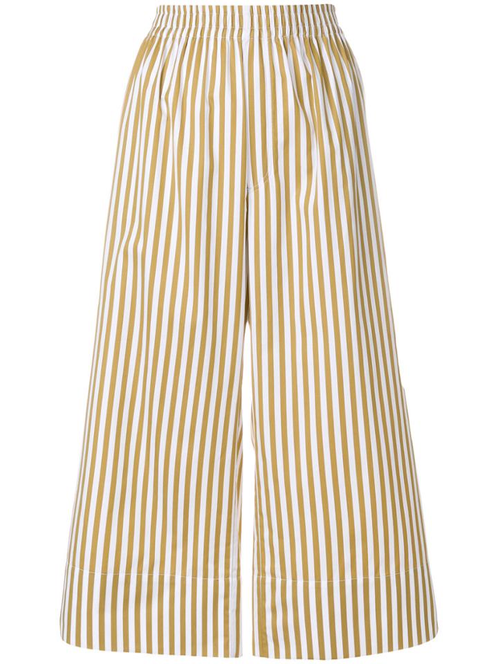 Joseph Candy Stripe Cropped Trousers - Nude & Neutrals