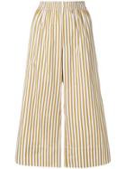 Joseph Candy Stripe Cropped Trousers - Nude & Neutrals