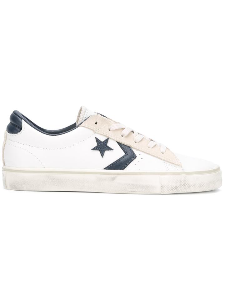 Converse Low Top Lace-up Sneakers - White